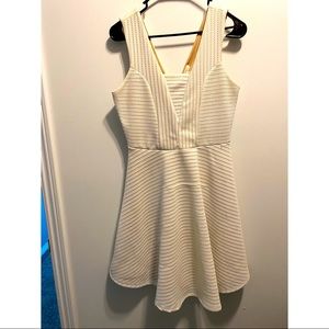 White/nude underlay dress